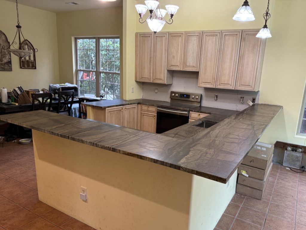 3cm Desert Shadow Leath countertops